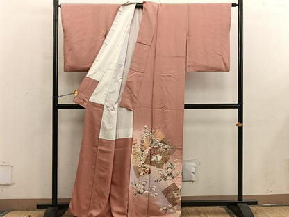 平和屋着物■豪華色留袖　作家物　色紙重ね群鶴花文　暈し染め　金彩　正絹　逸品　BAAY0789mz