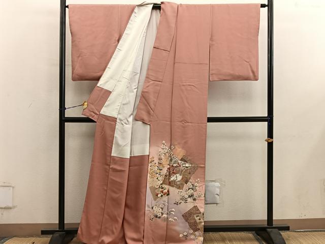 平和屋着物■豪華色留袖　作家物　色紙重ね群鶴花文　暈し染め　金彩　正絹　逸品　BAAY0789mz