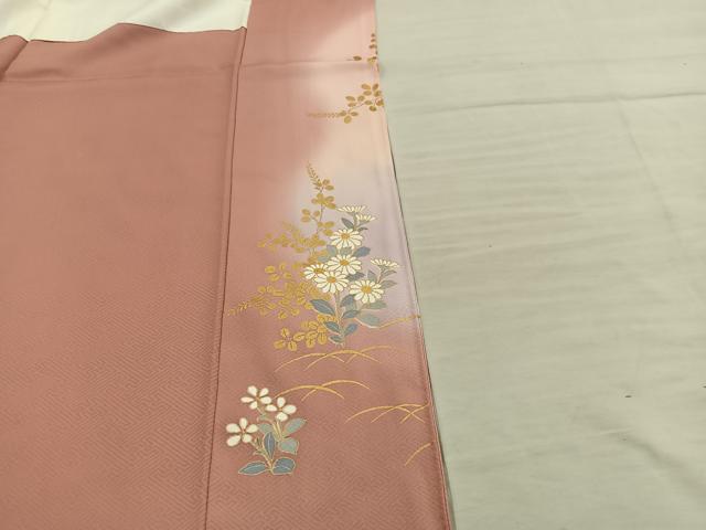 平和屋着物■豪華色留袖　作家物　色紙重ね群鶴花文　暈し染め　金彩　正絹　逸品　BAAY0789mz