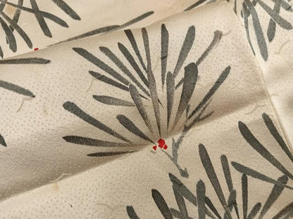 平和屋着物■上質な小紋　松葉文　正絹　逸品　BAAY0790mz