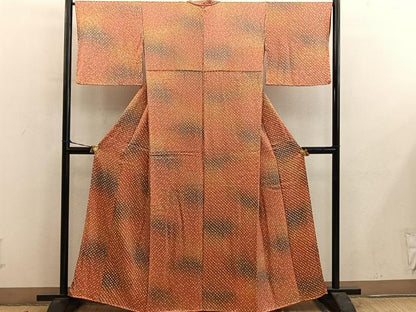 平和屋着物■上質な小紋　総絞り　暈し染め　正絹　逸品　BAAY0794mz