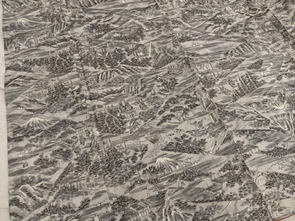 平和屋着物■本場染大島紬　人物風景文　正絹　逸品　BAAY0798mz