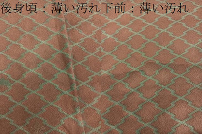 平和屋着物■訪問着　刺繍　松皮菱花文　正絹　逸品　BAAY0799mz