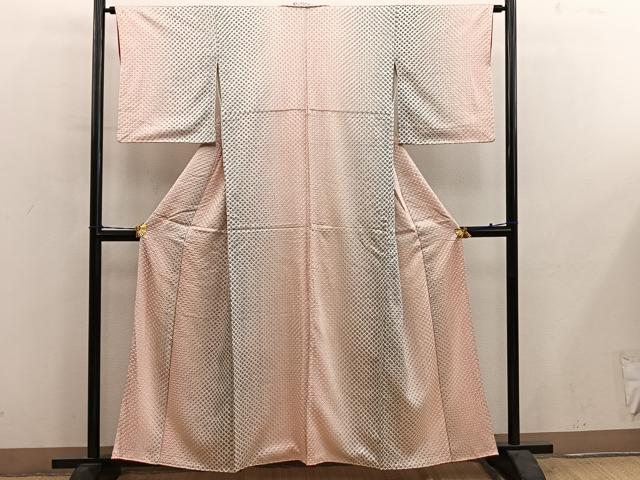 平和屋着物■上質な小紋　総絞り　正絹　逸品　BAAY0803mz