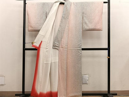 平和屋着物■上質な小紋　総絞り　正絹　逸品　BAAY0803mz