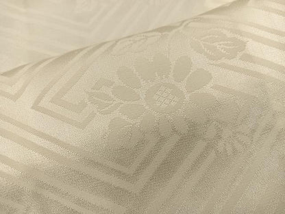 平和屋着物■長襦袢　袷　紗綾形花地紋　白色　正絹　逸品　BAAY0810mz