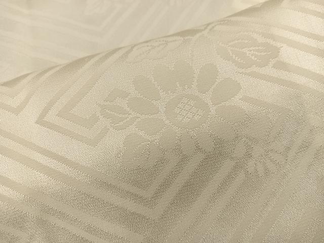 平和屋着物■長襦袢　袷　紗綾形花地紋　白色　正絹　逸品　BAAY0810mz