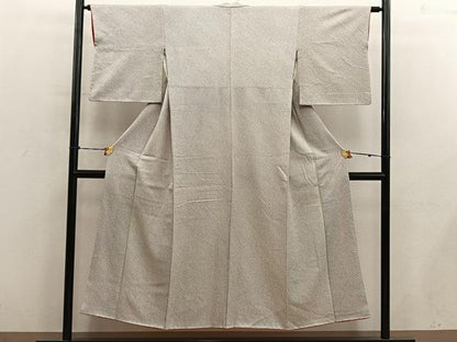 平和屋着物■大変加工の良い総絞り小紋　正絹　逸品　BAAY0812mz