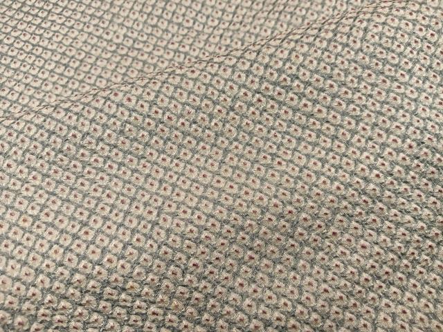 平和屋着物■大変加工の良い総絞り小紋　正絹　逸品　BAAY0812mz