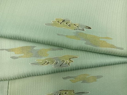 平和屋着物●上質な小紋　幾何学文様　地紋起こし　暈し染め　正絹　逸品　BAAY0824mz