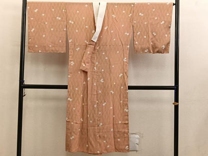 平和屋着物■長襦袢　無双仕立て　梅花文　正絹　逸品　BAAY0832mz