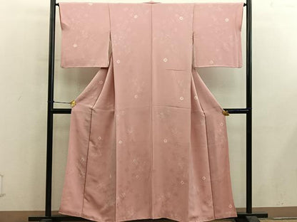 平和屋着物■上質な小紋　草花文　正絹　逸品　BAAY0836mz