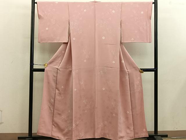 平和屋着物■上質な小紋　草花文　正絹　逸品　BAAY0836mz