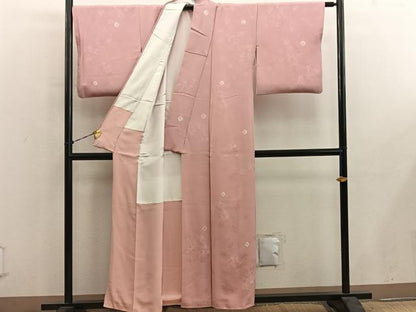 平和屋着物■上質な小紋　草花文　正絹　逸品　BAAY0836mz