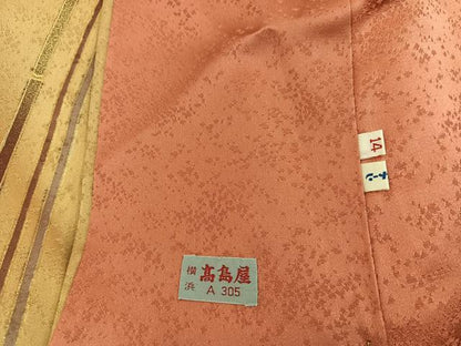 平和屋着物●豪華振袖　駒刺繍　舞蝶花文　金彩　高島屋扱い　正絹　逸品　BAAY0838mz