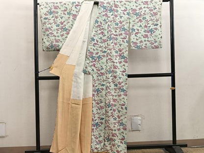平和屋着物■上質な小紋　草花文　正絹　逸品　BAAY0839mz