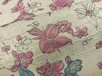 平和屋着物■上質な小紋　草花文　正絹　逸品　BAAY0839mz