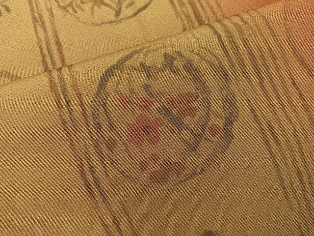 平和屋着物■上質な小紋　草花丸文　暈し染め　正絹　逸品　BAAY0845mz
