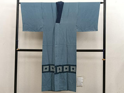 平和屋着物■男性　長襦袢　袷　絞り　狩猟文　正絹　逸品　BAAY0847mz