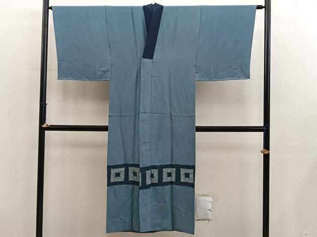 平和屋着物■男性　長襦袢　袷　絞り　狩猟文　正絹　逸品　BAAY0847mz