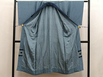 平和屋着物■男性　長襦袢　袷　絞り　狩猟文　正絹　逸品　BAAY0847mz