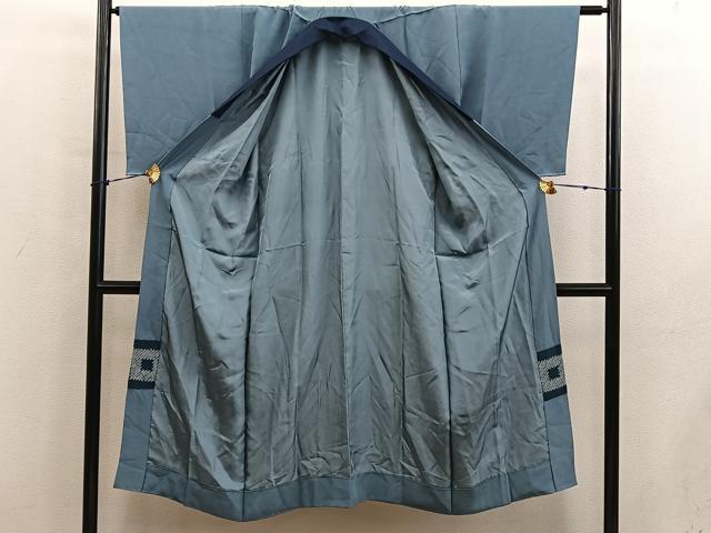 平和屋着物■男性　長襦袢　袷　絞り　狩猟文　正絹　逸品　BAAY0847mz