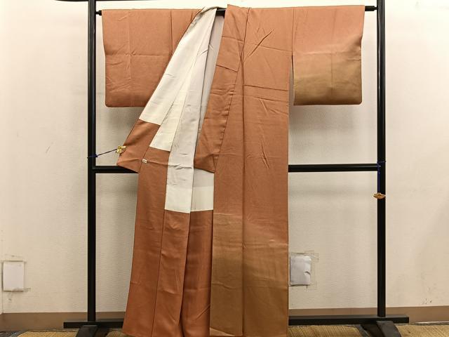 平和屋着物■江戸小紋　訪問着　鮫小紋柄　暈し染め　正絹　逸品　BAAY0856mz