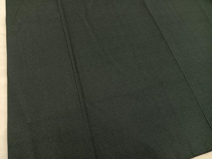平和屋着物■男性　紬　黒緑色　正絹　逸品　BAAY0860mz