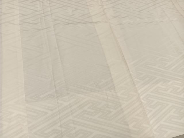 平和屋着物■長襦袢　袷　紗綾形地紋　白色　正絹　逸品　BAAY0864mz