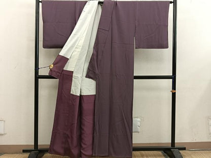 平和屋着物■上質な色無地　黒鳶色　正絹　逸品　BAAY0865mz