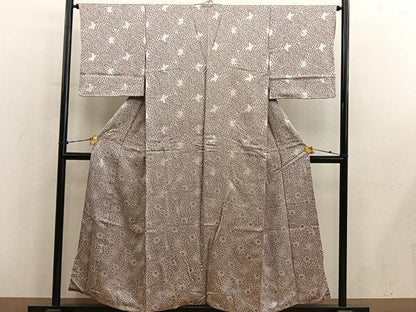 平和屋着物■上質なお召　乱菊　正絹　逸品　BAAY0867mz
