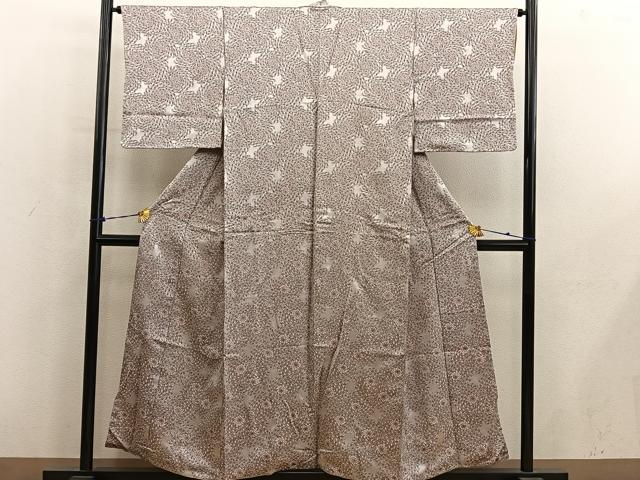 平和屋着物■上質なお召　乱菊　正絹　逸品　BAAY0867mz