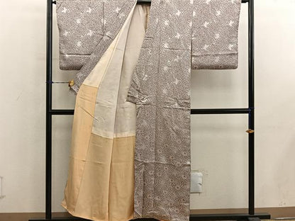 平和屋着物■上質なお召　乱菊　正絹　逸品　BAAY0867mz