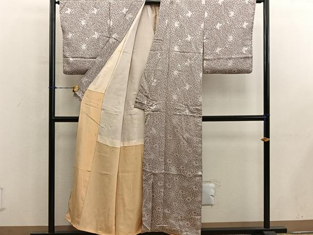 平和屋着物■上質なお召　乱菊　正絹　逸品　BAAY0867mz