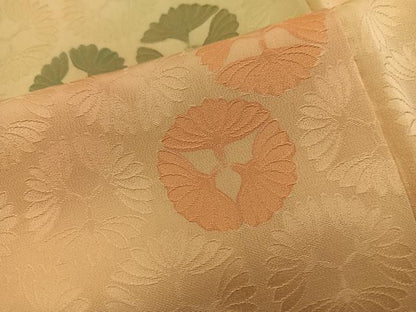 平和屋着物●上質な小紋　草花文　地紋起こし　正絹　逸品　BAAY0869mz