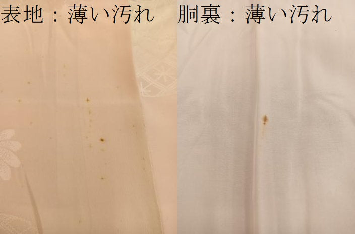 平和屋着物■長襦袢　袷　　菊花地紋　暈し染め　半衿刺繍　正絹　逸品　BAAY0871mz