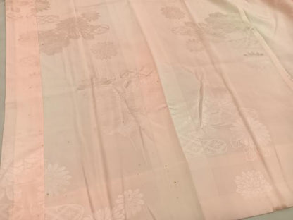 平和屋着物■長襦袢　袷　　菊花地紋　暈し染め　半衿刺繍　正絹　逸品　BAAY0871mz