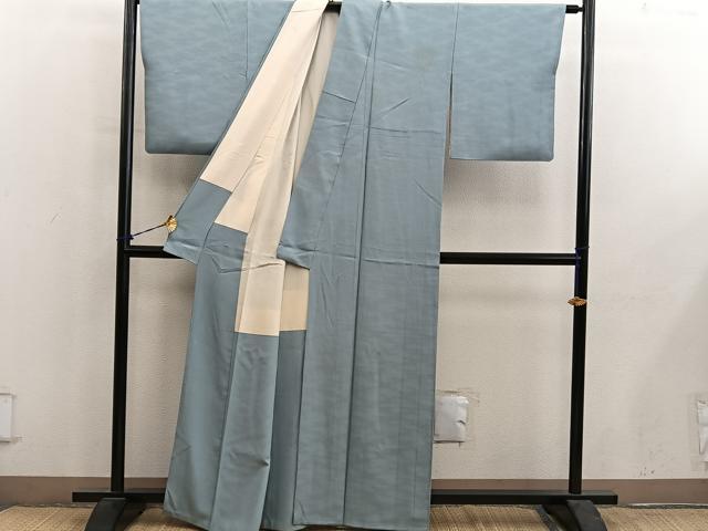 平和屋着物■上質な色無地　裏葉柳色　正絹　逸品　BAAY0873mz