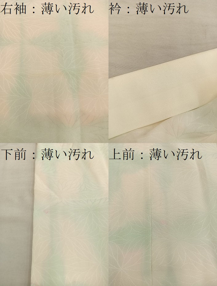 平和屋着物■長襦袢　袷　菊地紋　暈し染め　正絹　逸品　BAAY0874mz