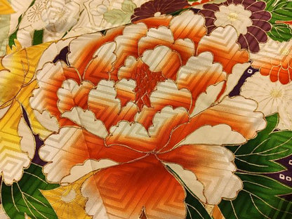 平和屋着物■豪華振袖　駒刺繍　花車文　金彩　正絹　逸品　BAAY0877mz