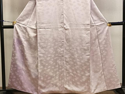 平和屋着物■訪問着　刺繍　御所車花地紋　暈し染め　正絹　逸品　BAAY0878mz
