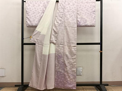 平和屋着物■訪問着　刺繍　御所車花地紋　暈し染め　正絹　逸品　BAAY0878mz