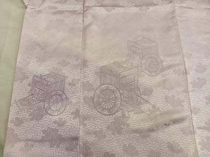 平和屋着物■訪問着　刺繍　御所車花地紋　暈し染め　正絹　逸品　BAAY0878mz