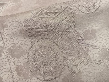平和屋着物■訪問着　刺繍　御所車花地紋　暈し染め　正絹　逸品　BAAY0878mz