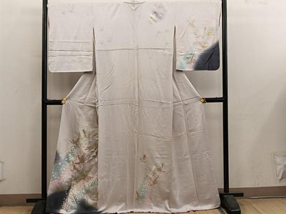 平和屋着物■訪問着　花鳥文　暈し染め　金銀彩　鈴乃屋扱い　正絹　逸品　BAAY0881mz