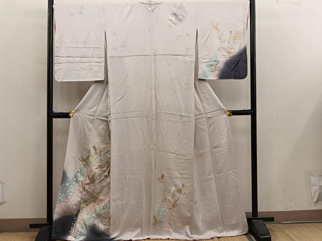 平和屋着物■訪問着　花鳥文　暈し染め　金銀彩　鈴乃屋扱い　正絹　逸品　BAAY0881mz