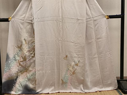 平和屋着物■訪問着　花鳥文　暈し染め　金銀彩　鈴乃屋扱い　正絹　逸品　BAAY0881mz