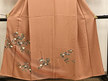 平和屋着物■訪問着　枝花文　暈し染め　金彩　正絹　逸品　BAAY0883mz
