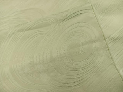 平和屋着物■上質な色無地　流水地紋　淡黄色　正絹　逸品　BAAY0887mz