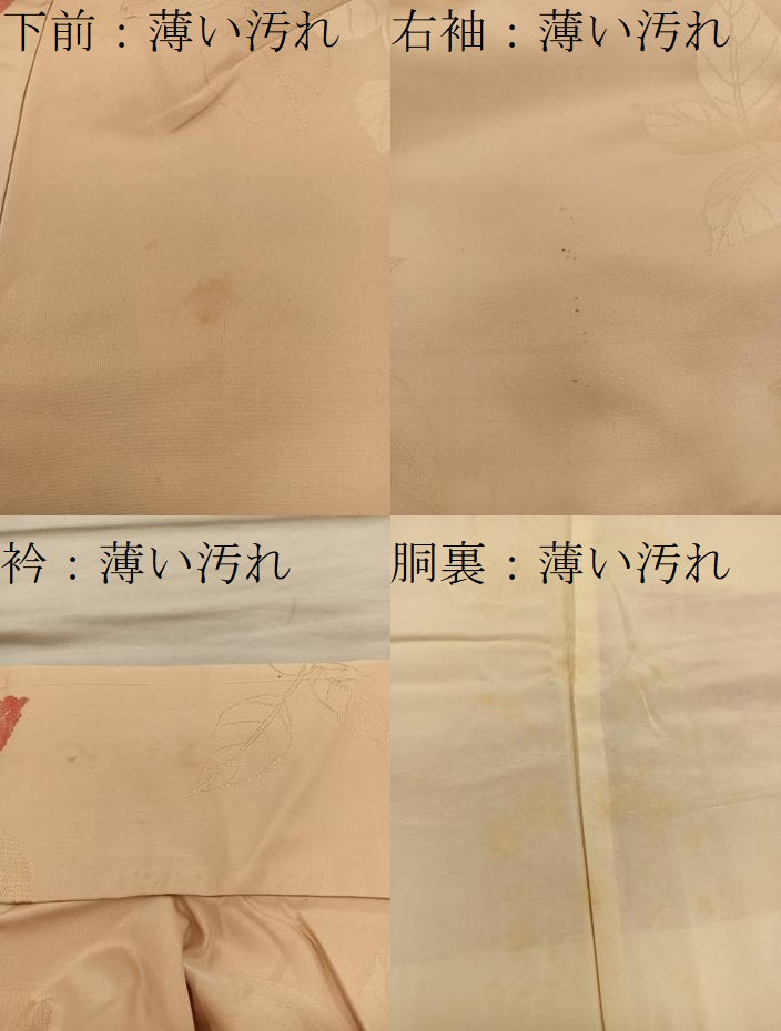 平和屋着物■上質な紬　草葉文　正絹　逸品　BAAY0890mz